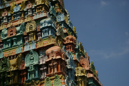 Close up of a gopuram